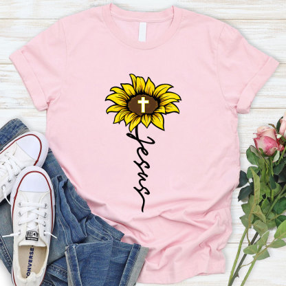 Sunflower Of Jesus Christian T-Shirt
