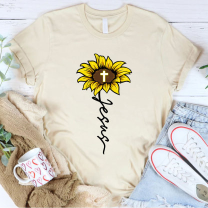 Sunflower Of Jesus Christian T-Shirt