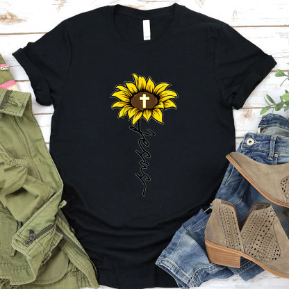 Sunflower Of Jesus Christian T-Shirt
