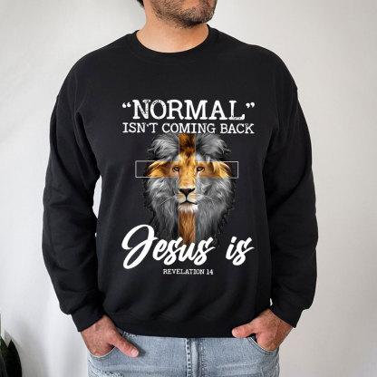 Normal Isn't Coming Back Jesus Is Lion Sweatshirt