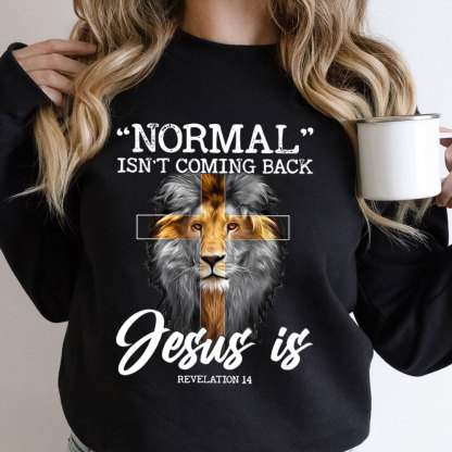 Normal Isn't Coming Back Jesus Is Lion Sweatshirt