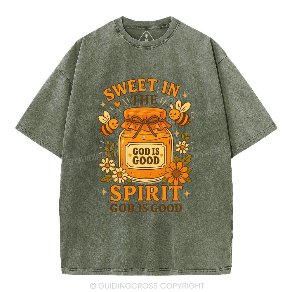 Sweet In The Spirit Christian Washed T-Shirt
