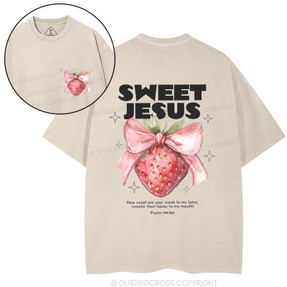 Sweet Jesus Christian Washed T-Shirt