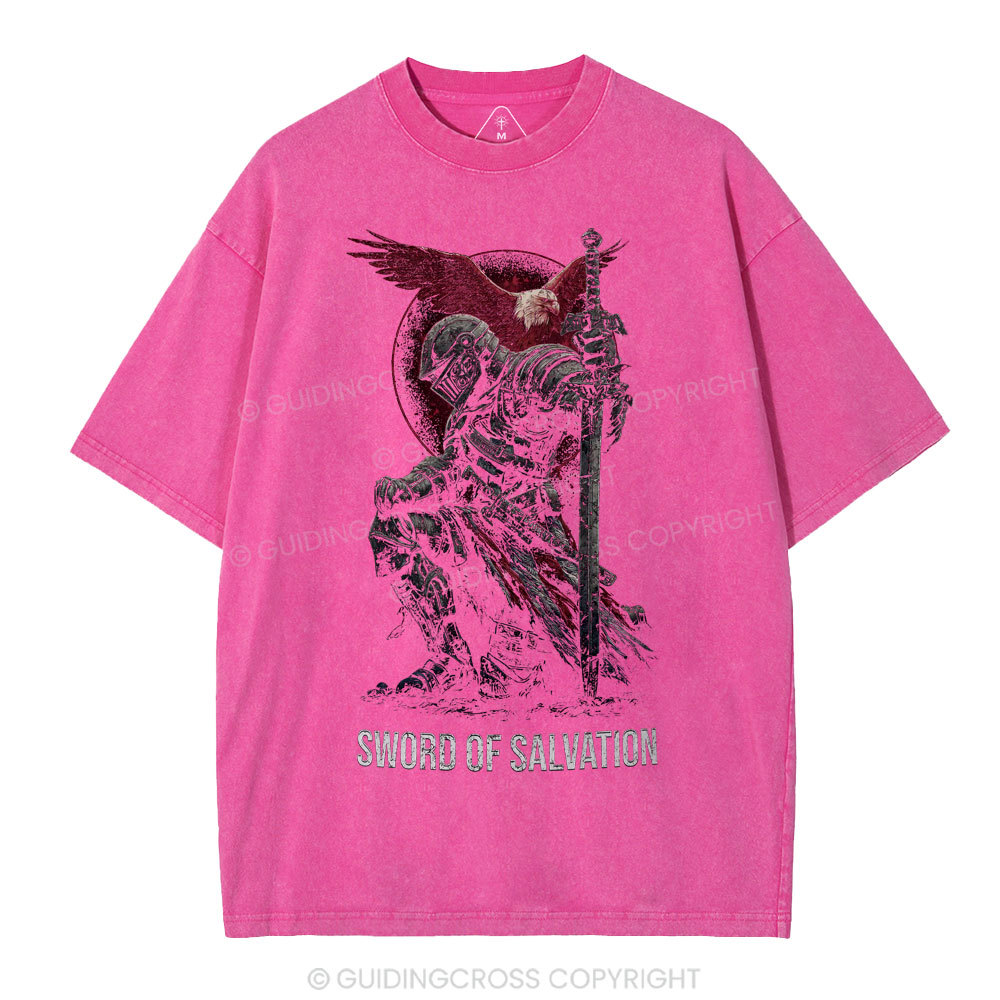 Sword Of Salvation Christian Washed T-Shirt