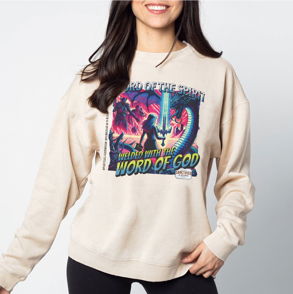 Sword Of The Spirit Christian Washed Sweatshirt