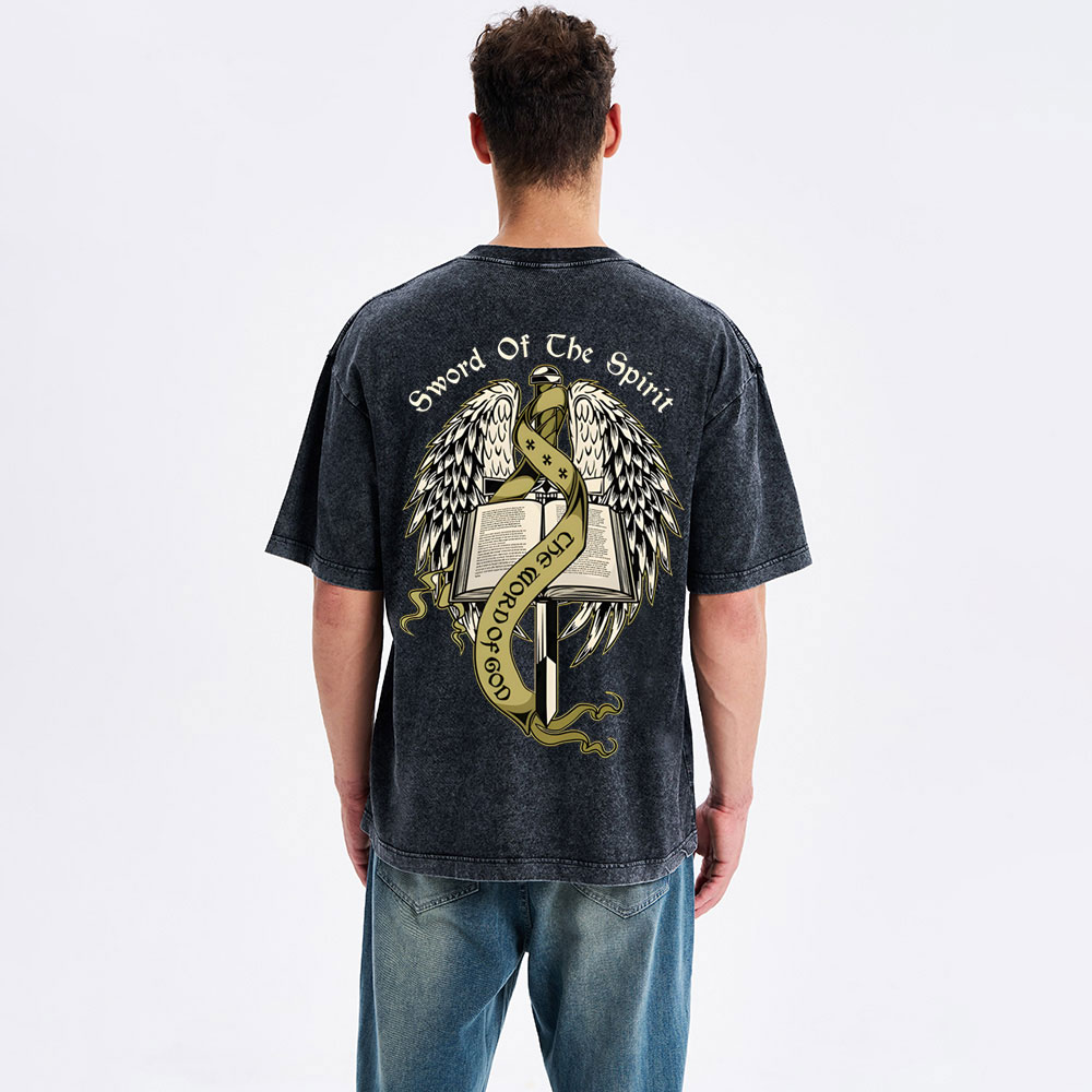 Sword Of The Spirit Christian Washed T-Shirt
