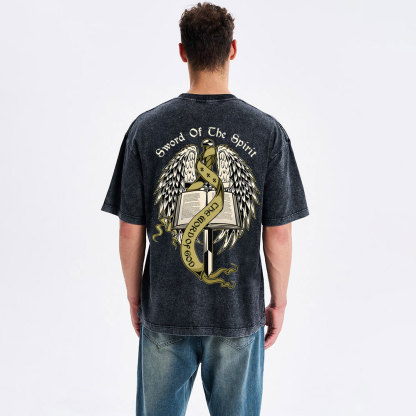 Sword Of The Spirit Christian Washed T-Shirt