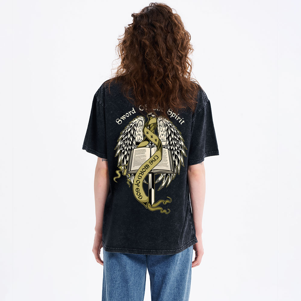 Sword Of The Spirit Christian Washed T-Shirt