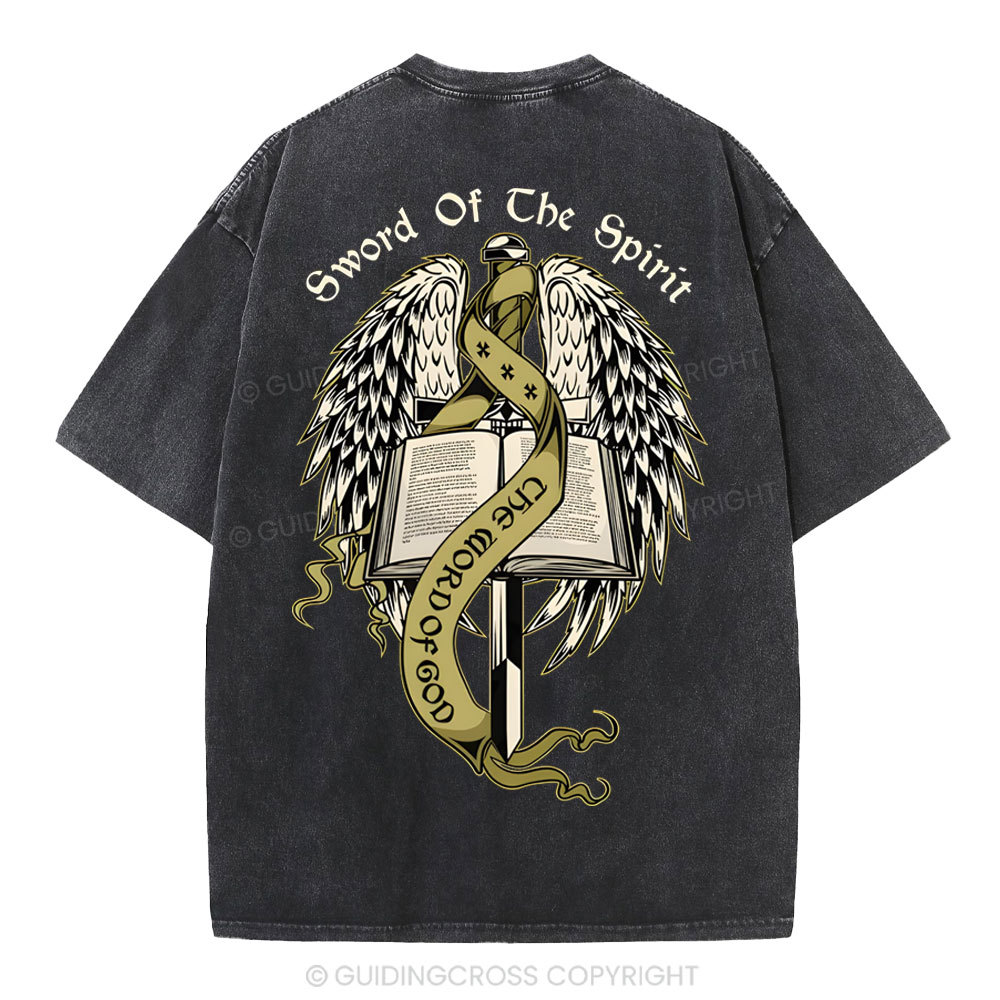 Sword Of The Spirit Christian Washed T-Shirt