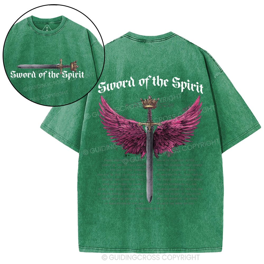 Sword Of The Spirit Christian Washed T-Shirt