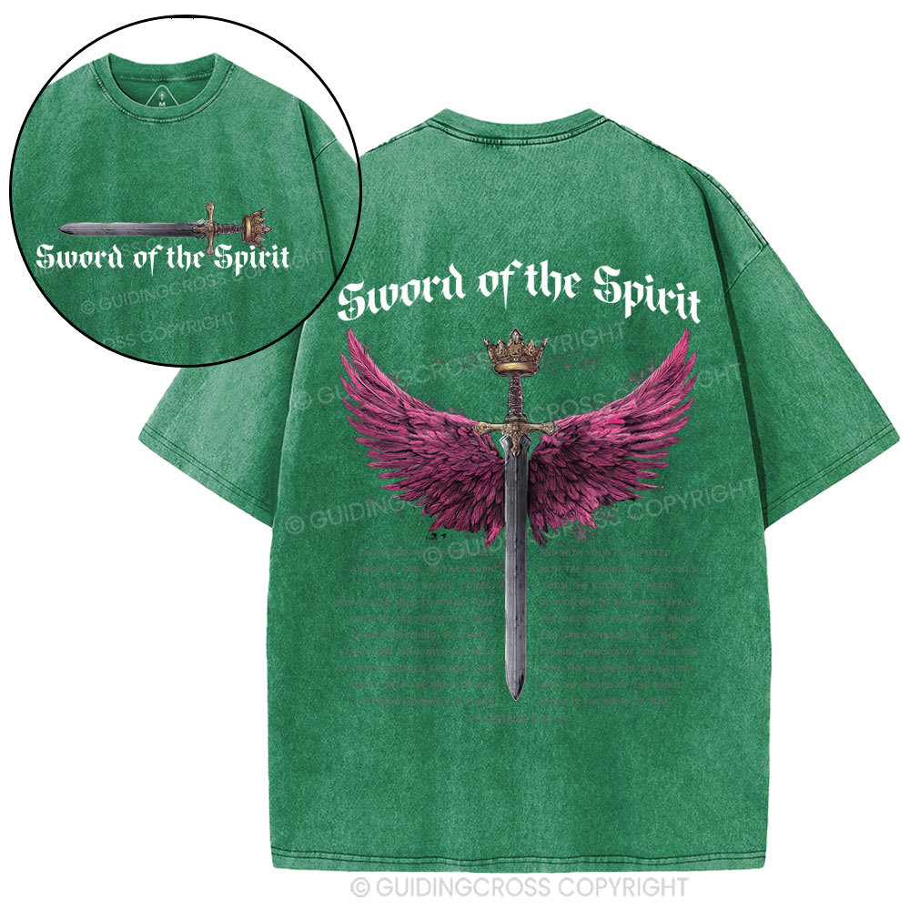 Sword Of The Spirit Christian Washed T-Shirt
