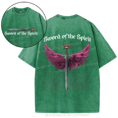 Sword Of The Spirit Christian Washed T-Shirt