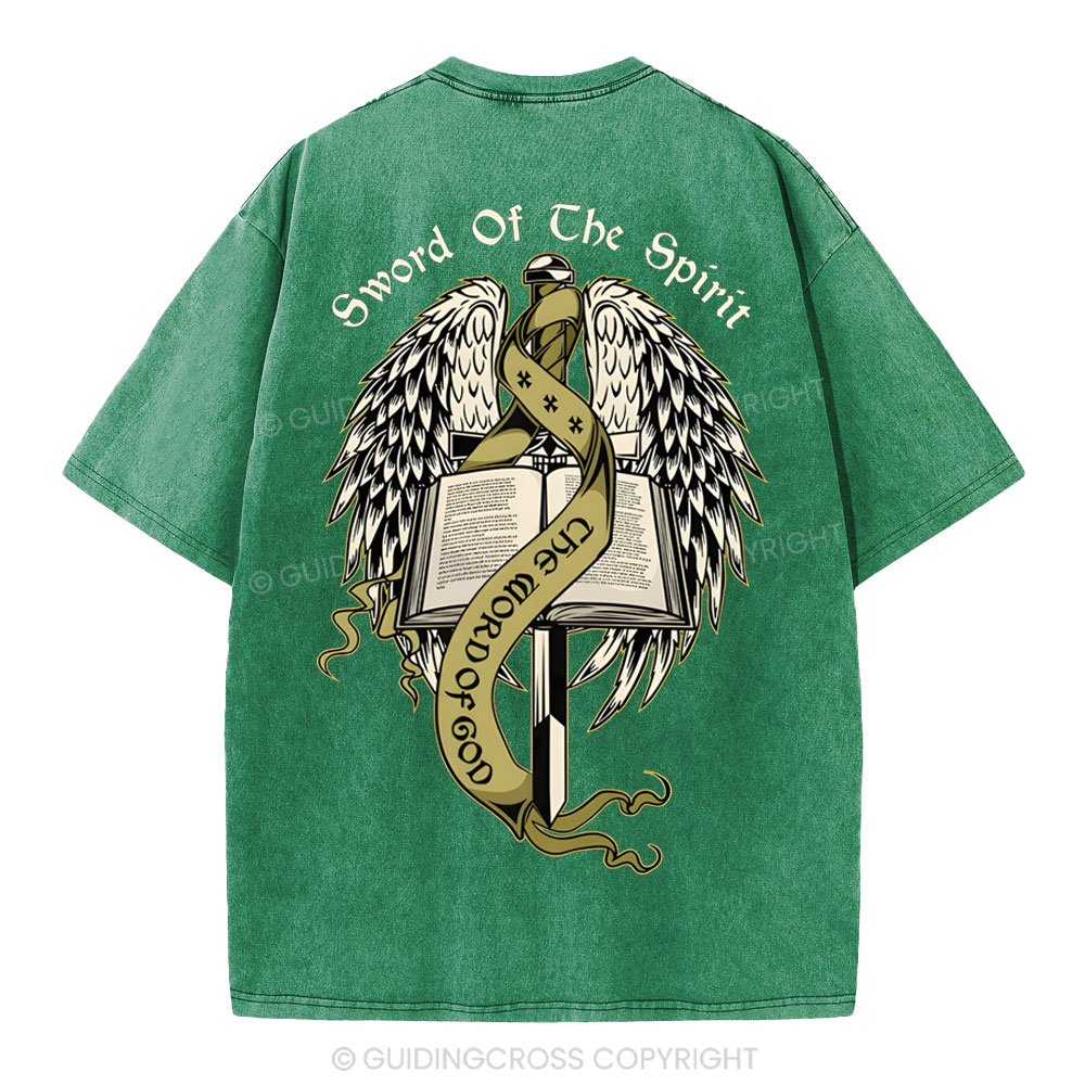 Sword Of The Spirit Christian Washed T-Shirt