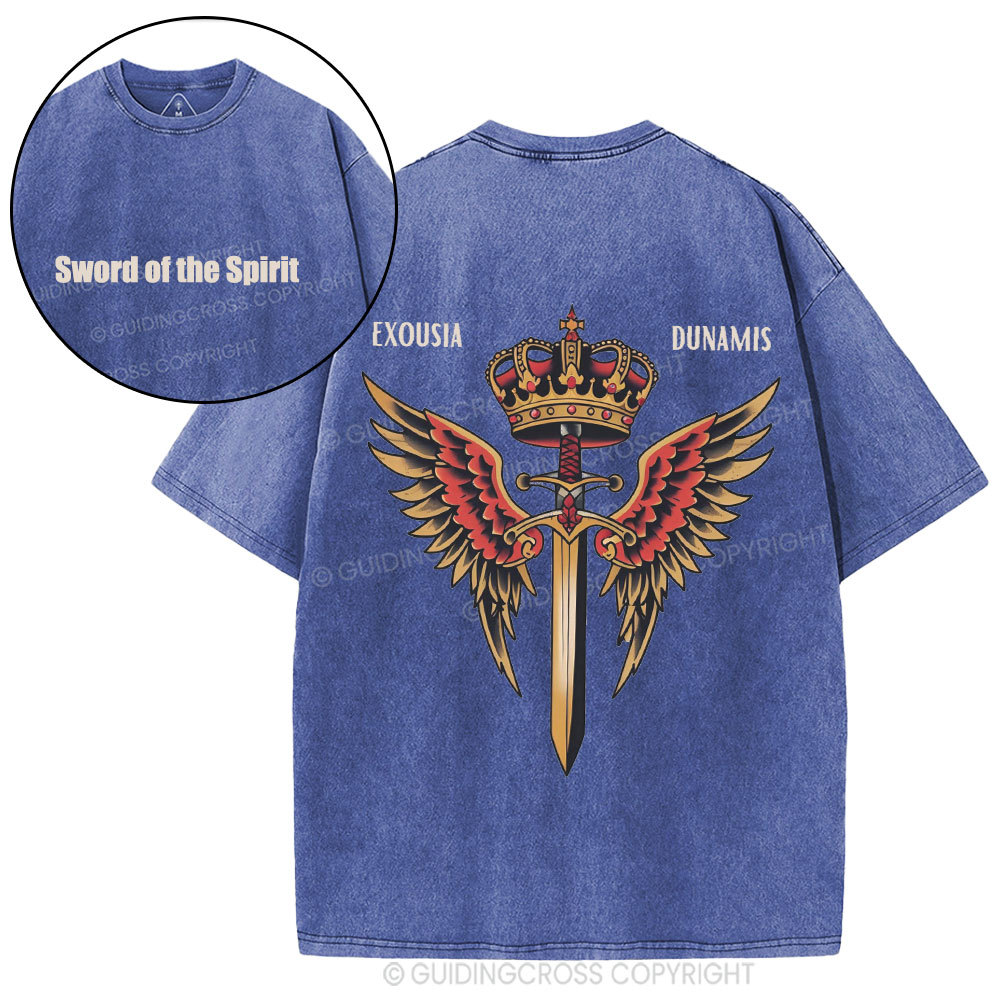 Sword Of The Spirit Christian Washed T-Shirt