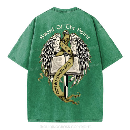 Sword Of The Spirit Christian Washed T-Shirt