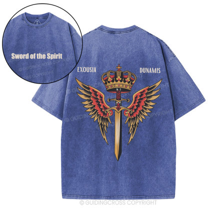 Sword Of The Spirit Christian Washed T-Shirt