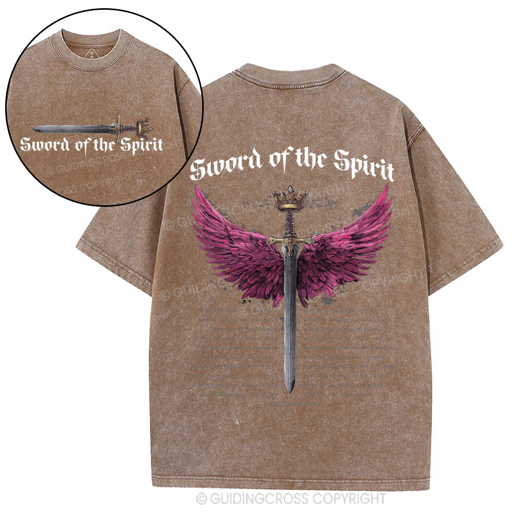 Sword Of The Spirit Christian Washed T-Shirt