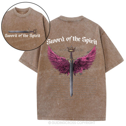 Sword Of The Spirit Christian Washed T-Shirt