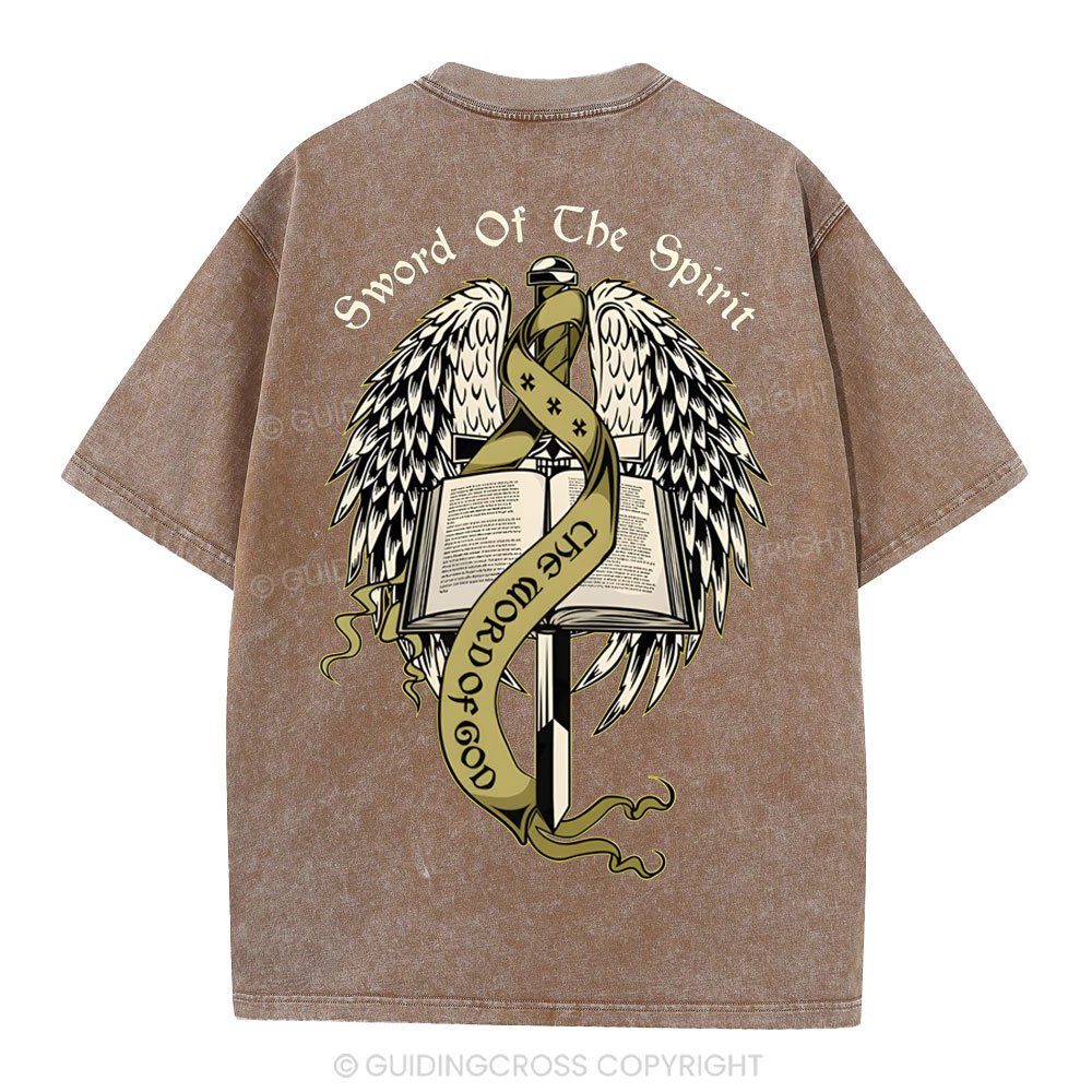 Sword Of The Spirit Christian Washed T-Shirt