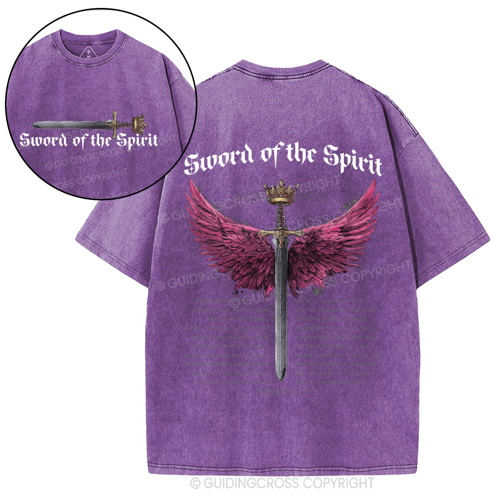 Sword Of The Spirit Christian Washed T-Shirt