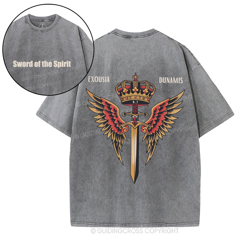 Sword Of The Spirit Christian Washed T-Shirt