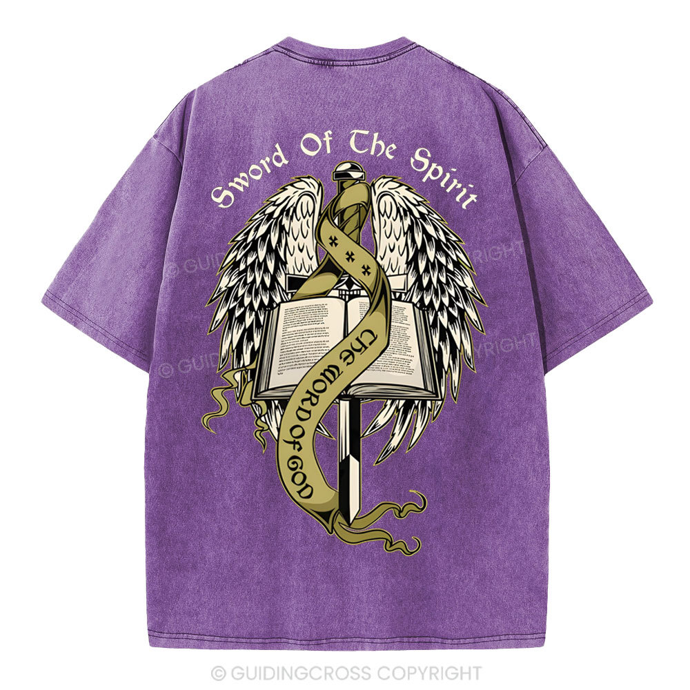 Sword Of The Spirit Christian Washed T-Shirt