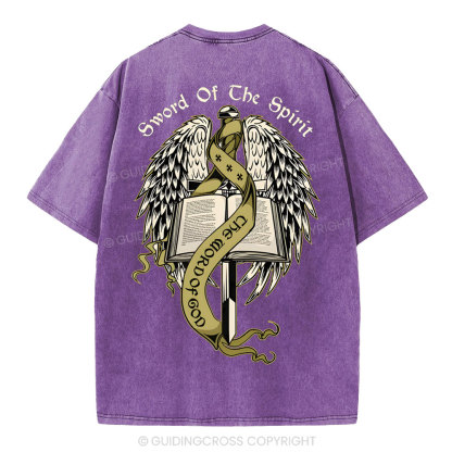 Sword Of The Spirit Christian Washed T-Shirt