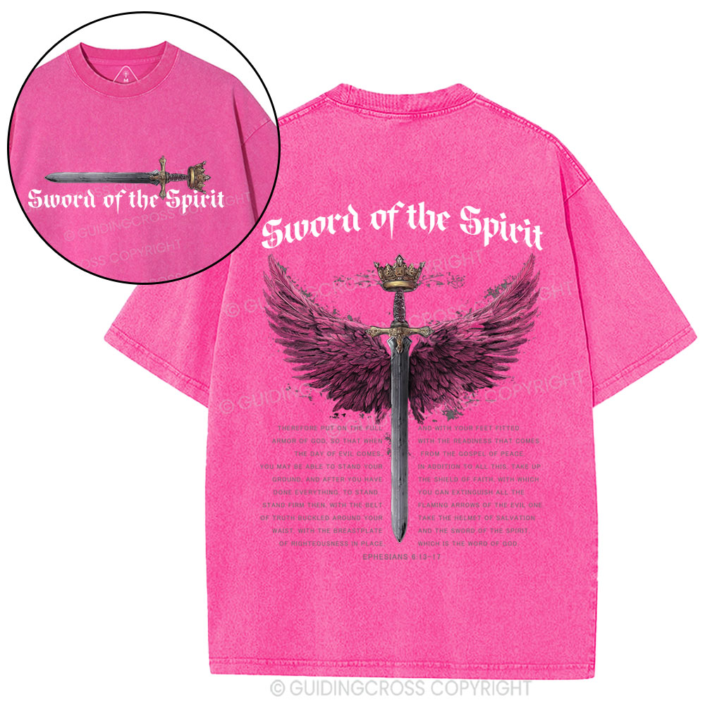 Sword Of The Spirit Christian Washed T-Shirt