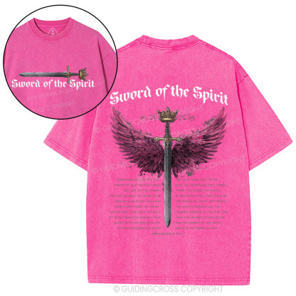 Sword Of The Spirit Christian Washed T-Shirt