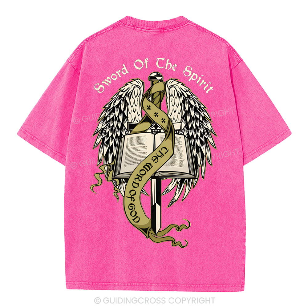 Sword Of The Spirit Christian Washed T-Shirt