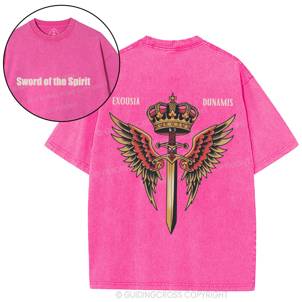 Sword Of The Spirit Christian Washed T-Shirt