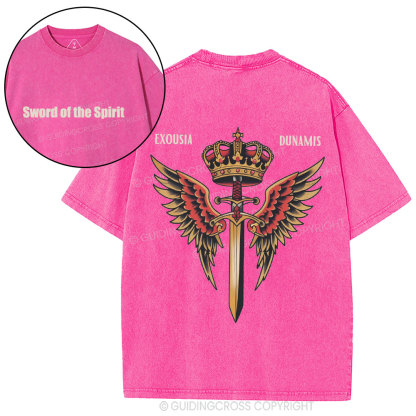 Sword Of The Spirit Christian Washed T-Shirt