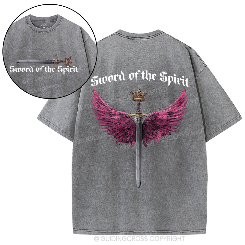 Sword Of The Spirit Christian Washed T-Shirt