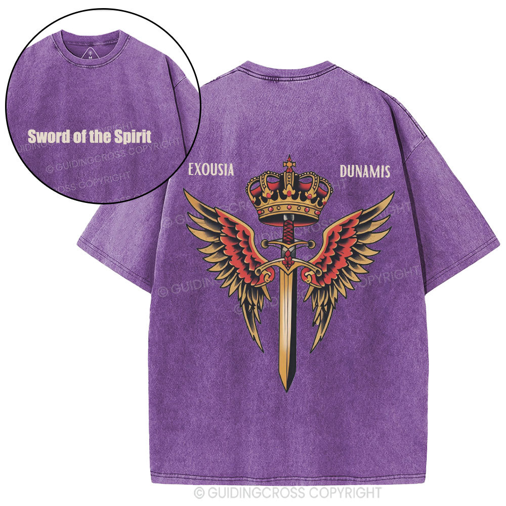 Sword Of The Spirit Christian Washed T-Shirt