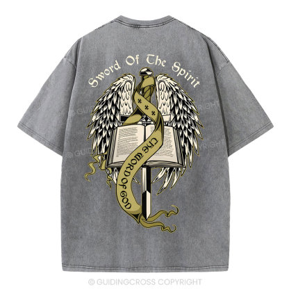 Sword Of The Spirit Christian Washed T-Shirt