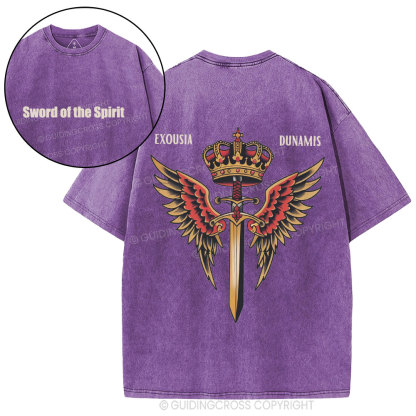 Sword Of The Spirit Christian Washed T-Shirt