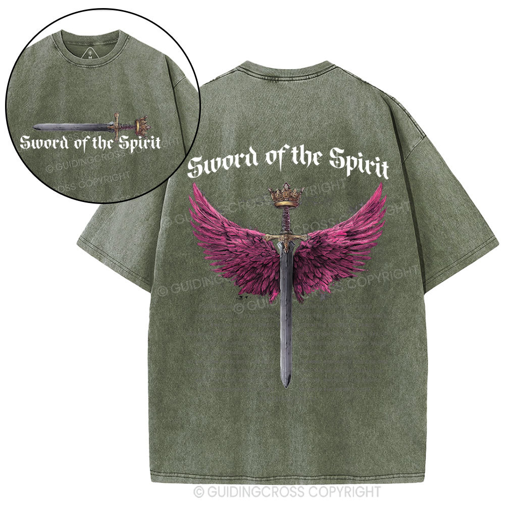 Sword Of The Spirit Christian Washed T-Shirt