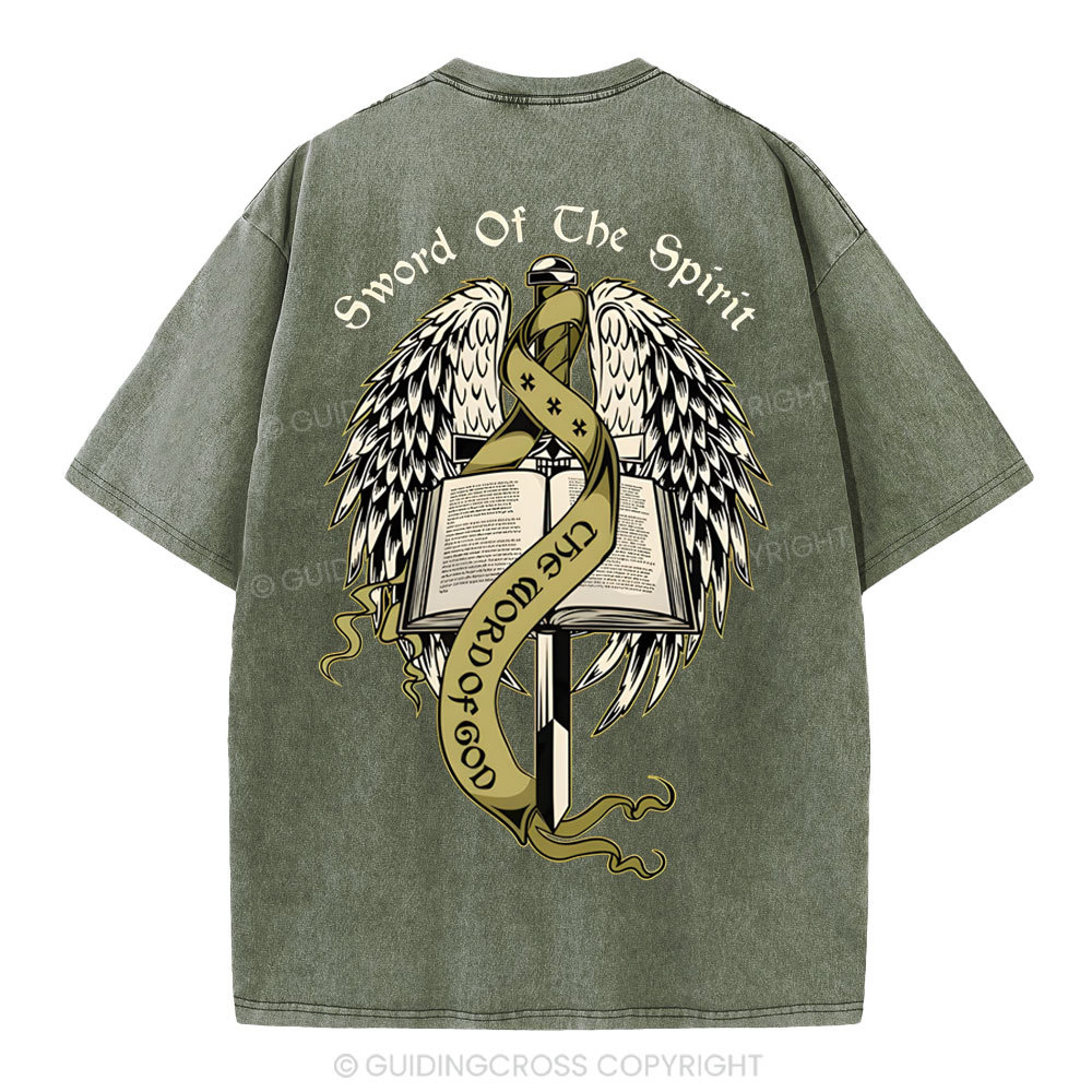 Sword Of The Spirit Christian Washed T-Shirt