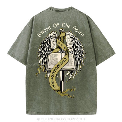 Sword Of The Spirit Christian Washed T-Shirt