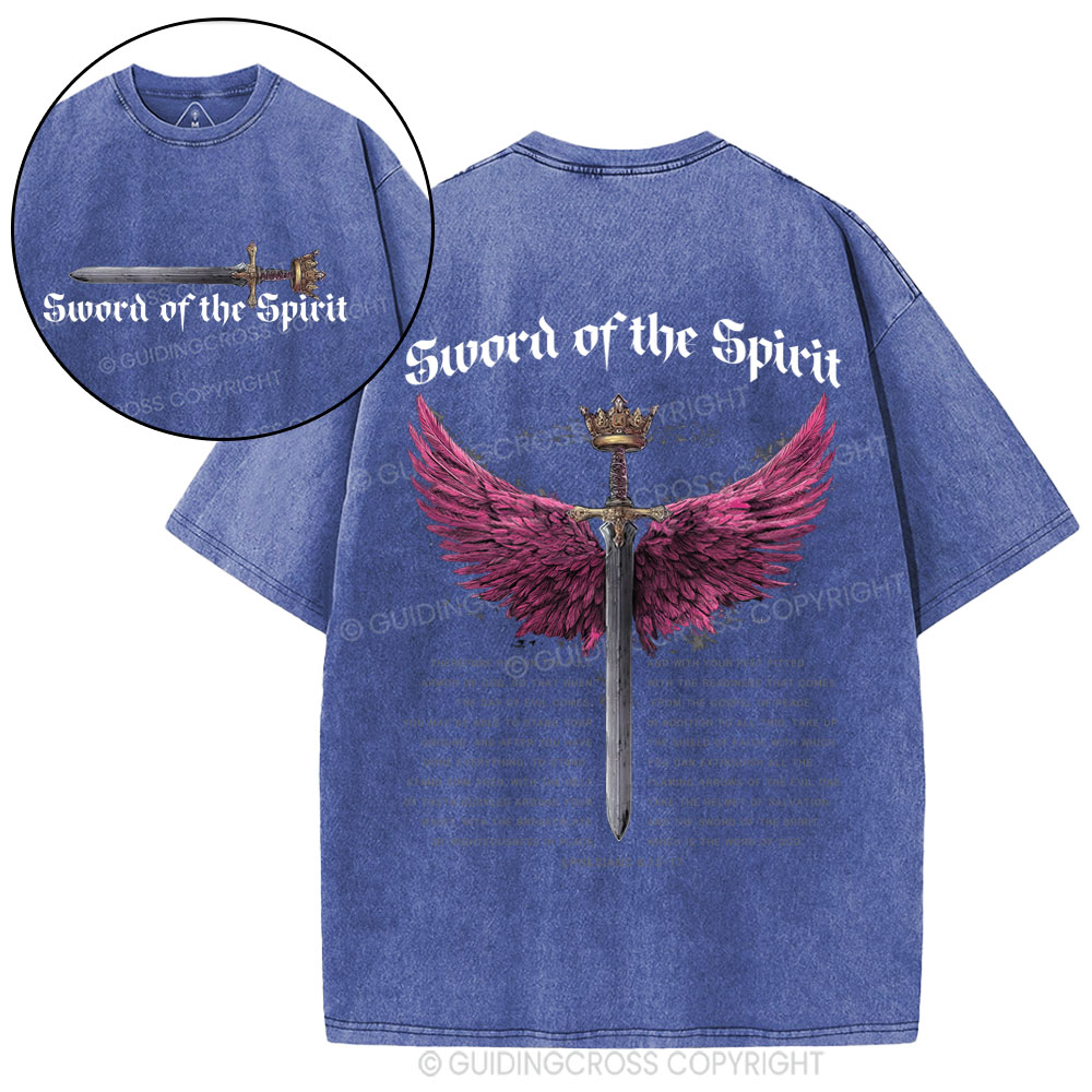 Sword Of The Spirit Christian Washed T-Shirt