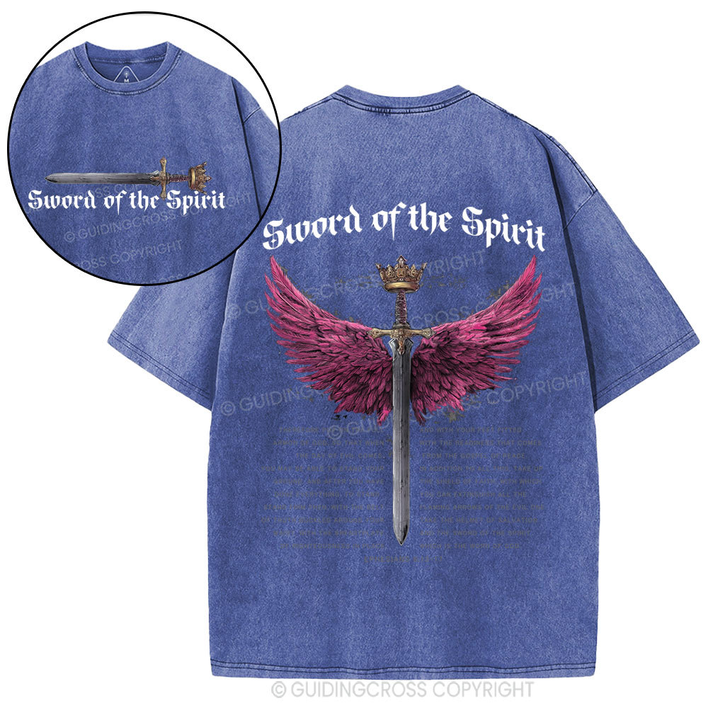 Sword Of The Spirit Christian Washed T-Shirt