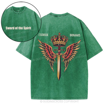 Sword Of The Spirit Christian Washed T-Shirt