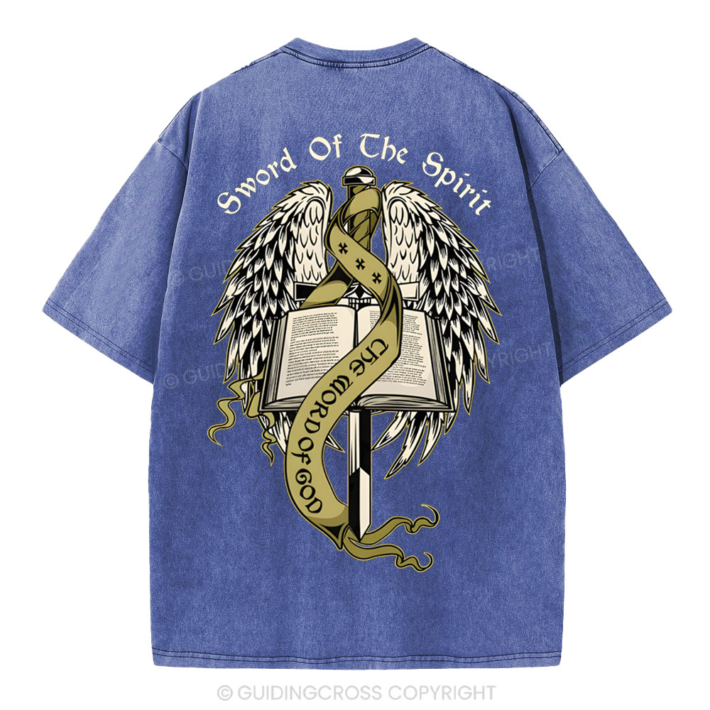 Sword Of The Spirit Christian Washed T-Shirt