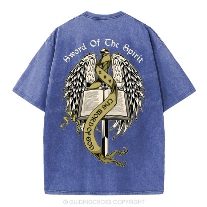 Sword Of The Spirit Christian Washed T-Shirt