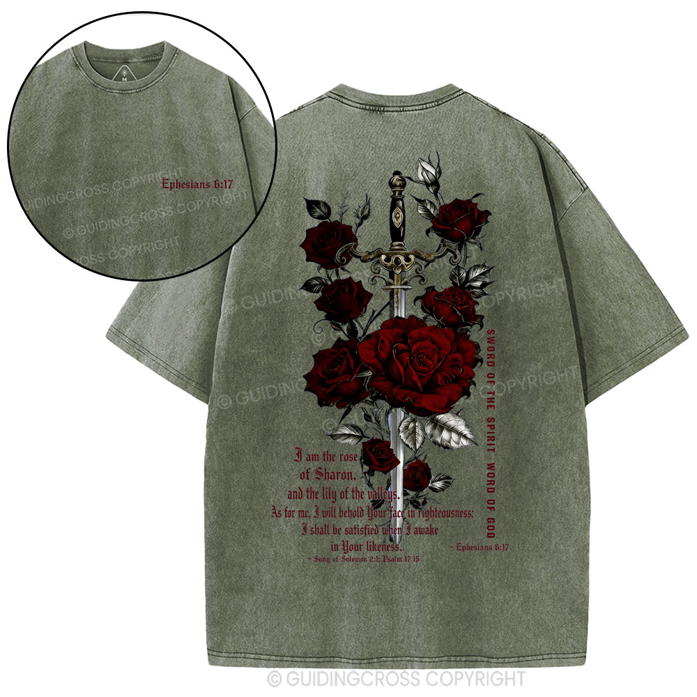 Sword Of The Spirit Word Of God Christian Washed T-Shirt
