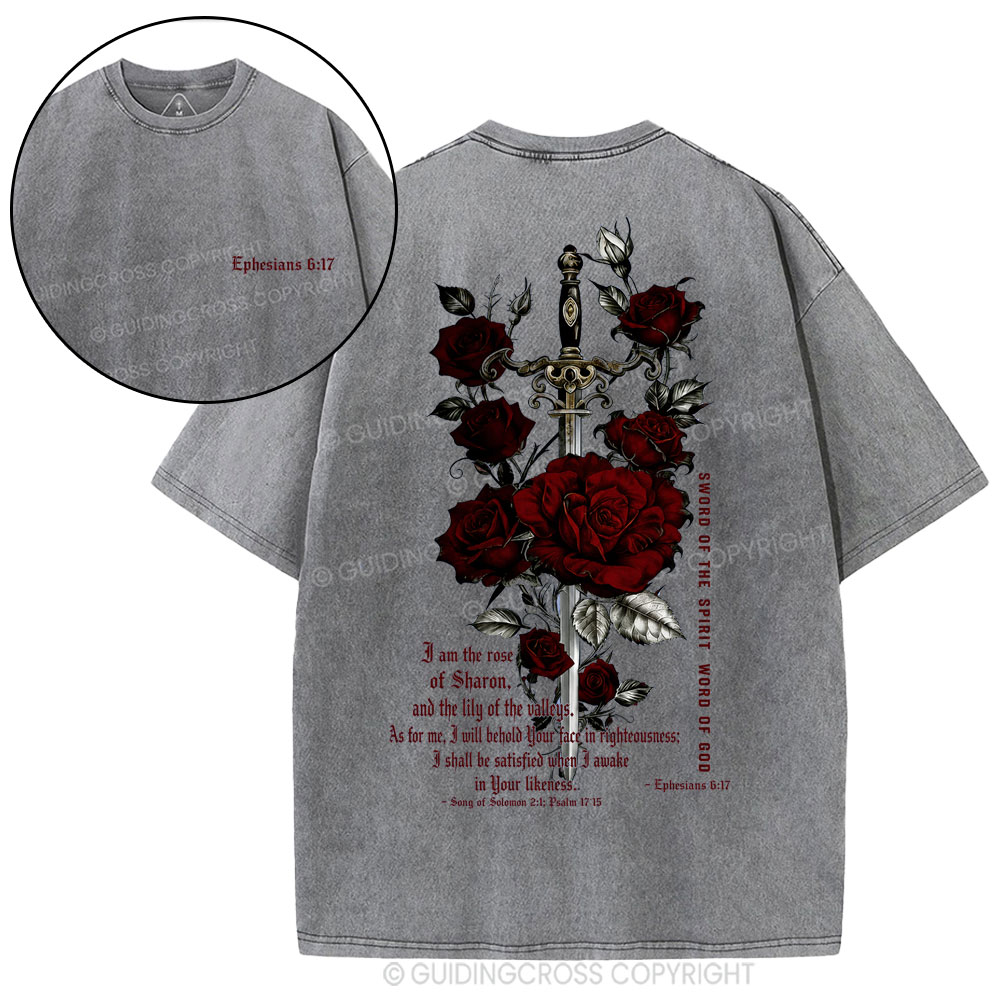Sword Of The Spirit Word Of God Christian Washed T-Shirt