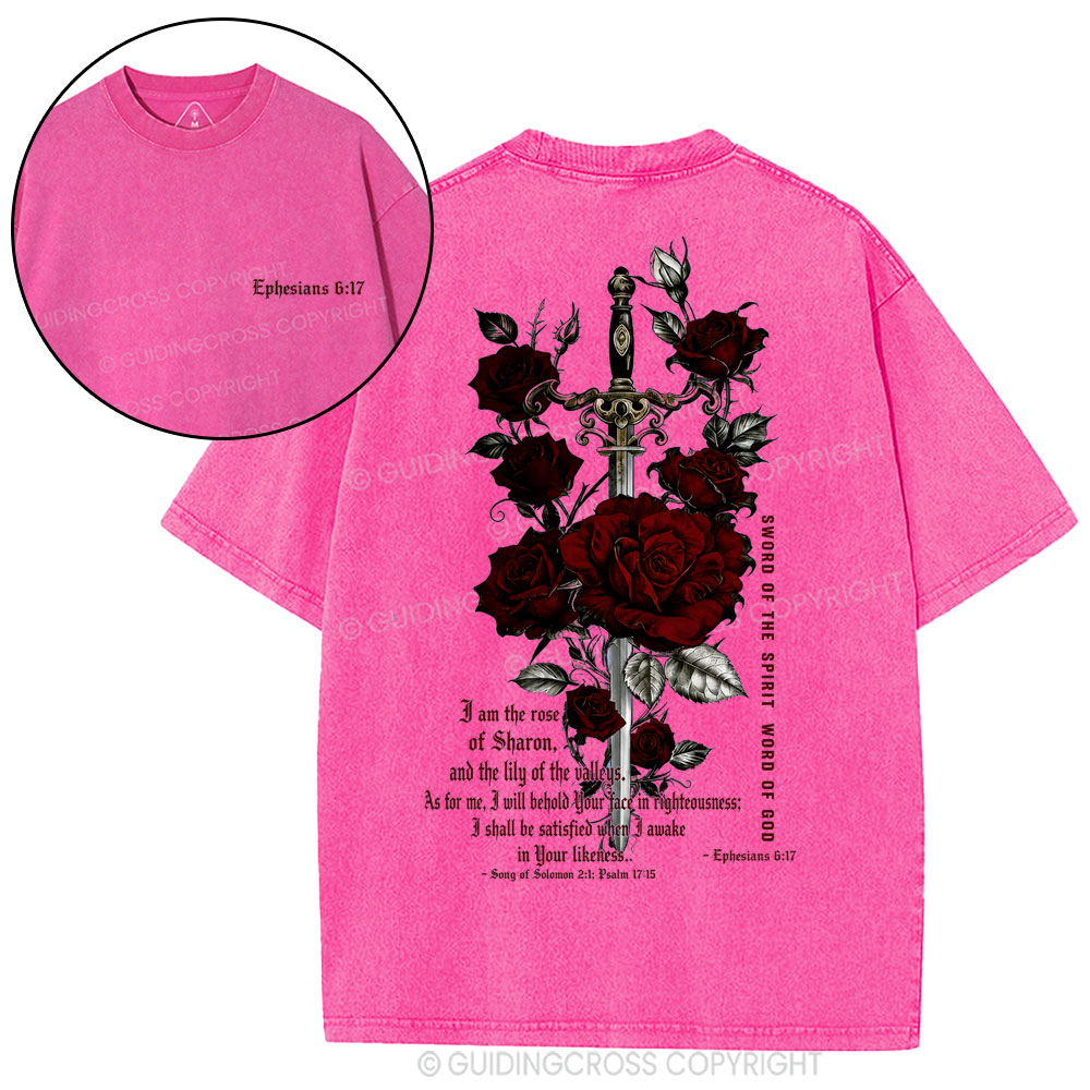 Sword Of The Spirit Word Of God Christian Washed T-Shirt