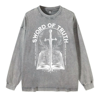 Sword Of Truth Washed Long Sleeve T-Shirt