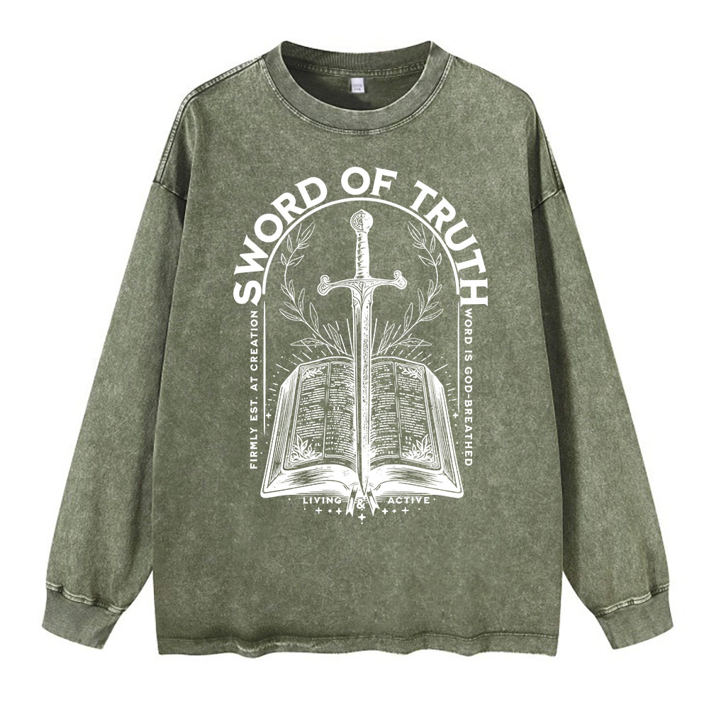 Sword Of Truth Washed Long Sleeve T-Shirt