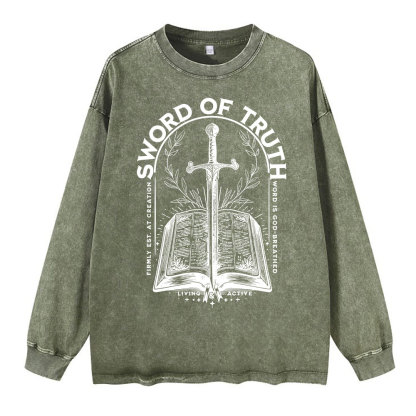 Sword Of Truth Washed Long Sleeve T-Shirt